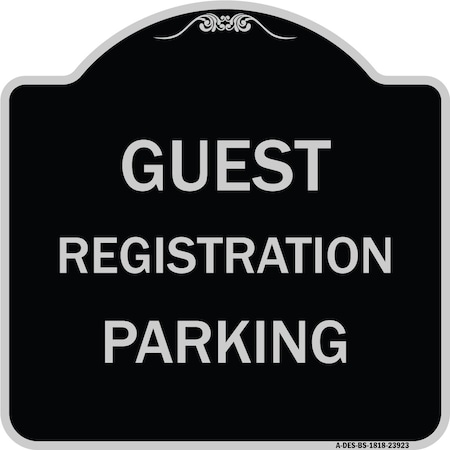 Guest Registration Parking Heavy-Gauge Aluminum Architectural Sign